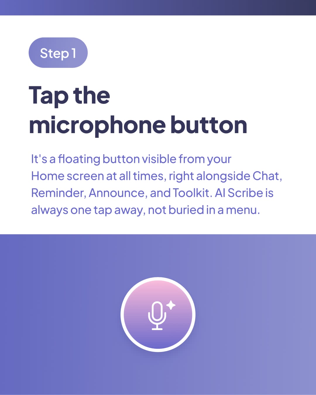 Tap the microphone button