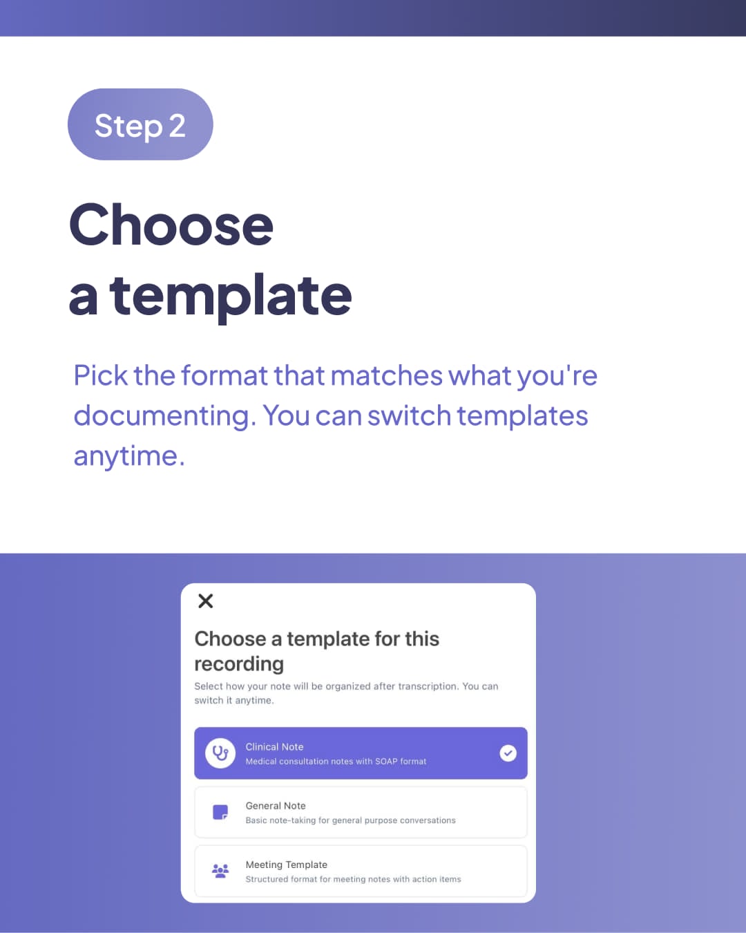 Choose a template
