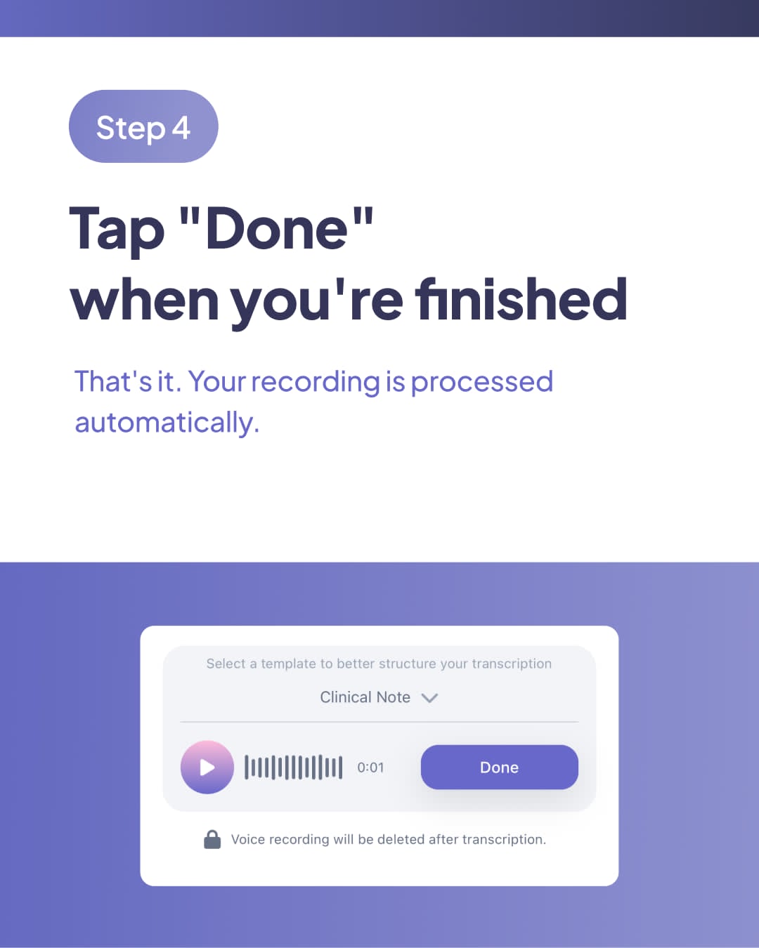 Tap Done when you're finished