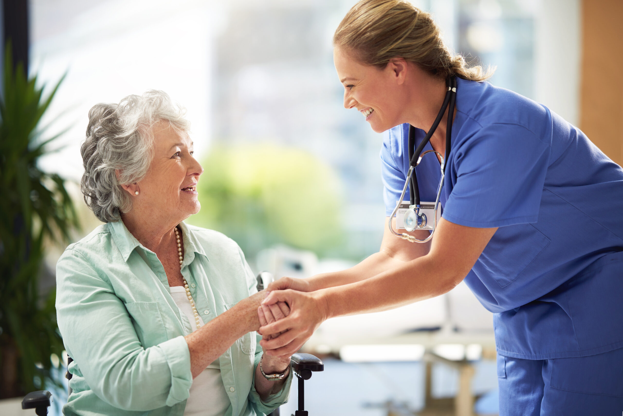 Nurse helping a patient